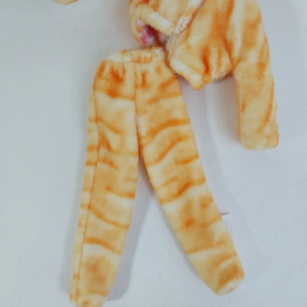 BARBIE‎ Cutie Reveal Orange Cat Fur Suit Furry Plush Costume